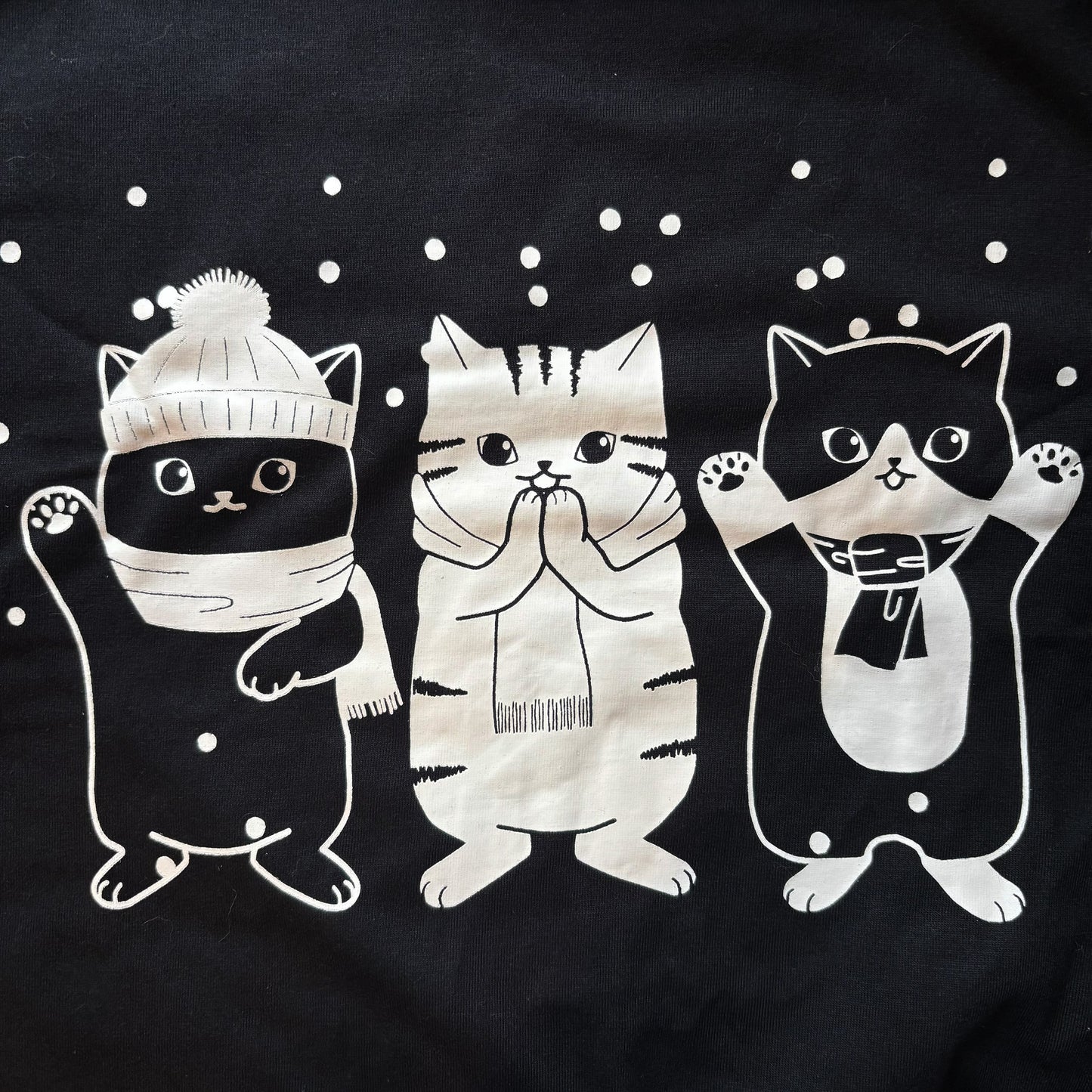 Cozy Winter Cats Long Sleeve Tee Original NyankoPaws  Makes the Purrfect